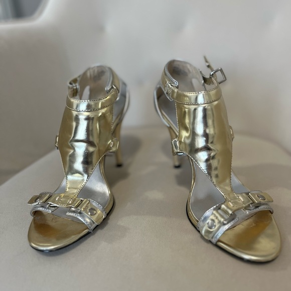Michael Kors gold and silver high heels - Picture 1 of 5